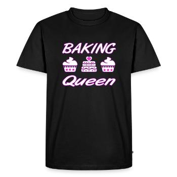 Bake - Men's Premium Organic T-Shirt - black - Front - Nico (187cm)