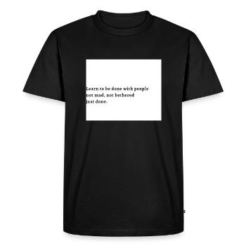 Juste fait - T-shirt Premium bio Homme - noir - Devant - Nico (187cm)