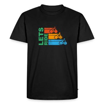 Permet de faire du vélo - T-shirt Premium bio Homme - noir - Devant - Nico (187cm)