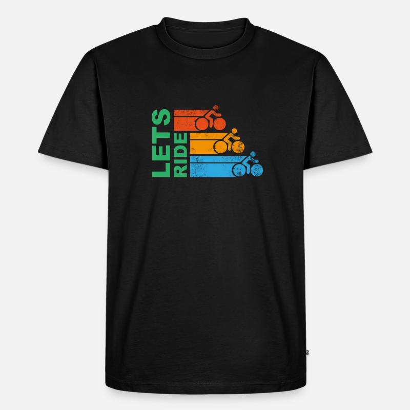 Lets Ride Cycling - Männer Premium Bio T-Shirt - Schwarz