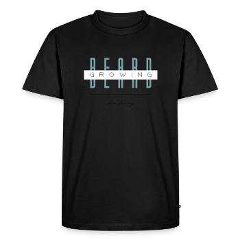Beard Growing - Männer Premium Bio T-Shirt - Schwarz - Vorne - Nico (187cm)