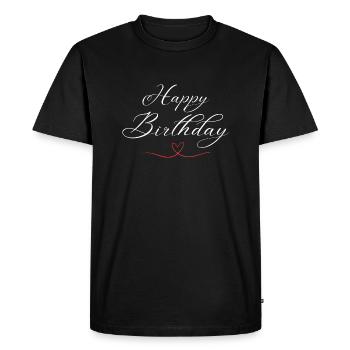 Bon anniversaire - T-shirt Premium bio Homme - noir - Devant - Nico (187cm)