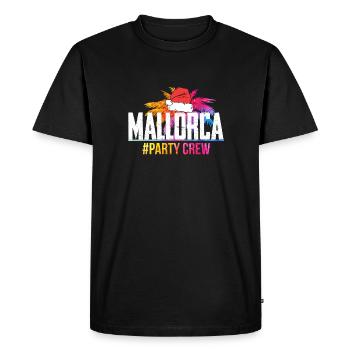 Majorque Palmiers Fête Noël - T-shirt Premium bio Homme - noir - Devant - Nico (187cm)