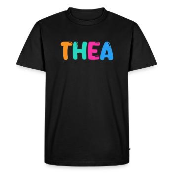 Nom - Thea - T-shirt Premium bio Homme - noir - Devant - Nico (187cm)