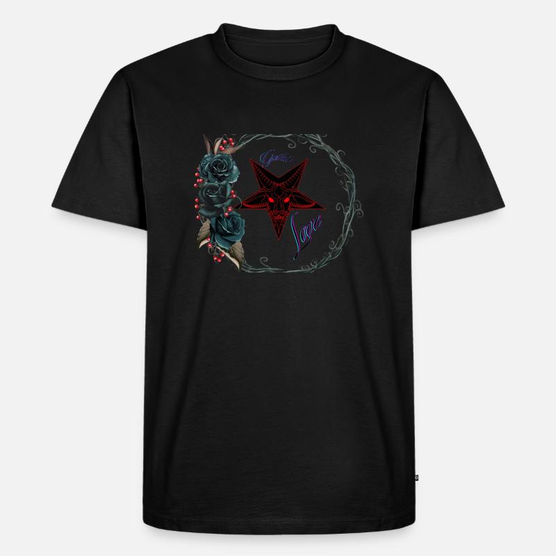 Gothic-Liebe - Männer Premium Bio T-Shirt - Schwarz