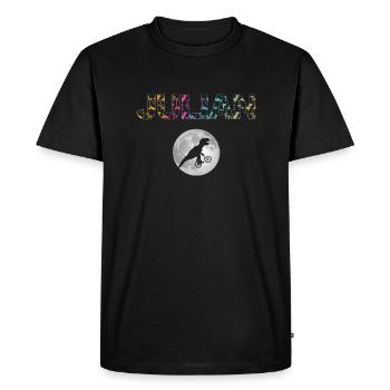 JULIAN - Beautiful boy name with dinosaur - Men's Premium Organic T-Shirt - black - Front - Nico (187cm)