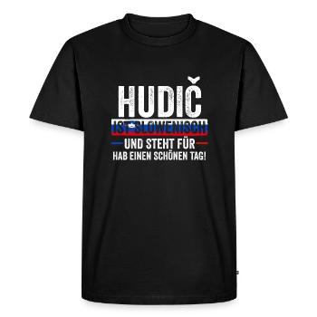 Slovènes Slovénie - T-shirt Premium bio Homme - noir - Devant - Nico (187cm)