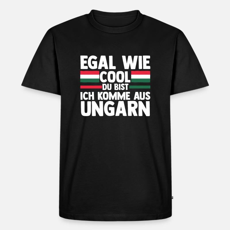Ungar Ungarisch Ungarn - Männer Premium Bio T-Shirt - Schwarz