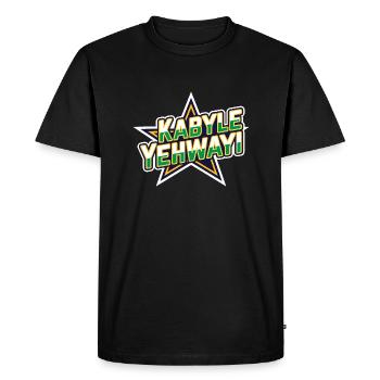 Kabyle Yehwayi (Kabyle well done, I want it) - Men's Premium Organic T-Shirt - black - Front - Nico (187cm)