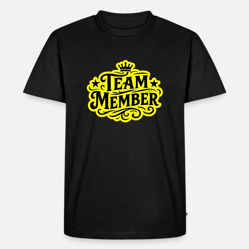 Team Mitglied Krone - Männer Premium Bio T-Shirt - Schwarz