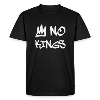 No Kings in America since 1776 - Men's Premium Organic T-Shirt - black - Front - Nico (187cm)
