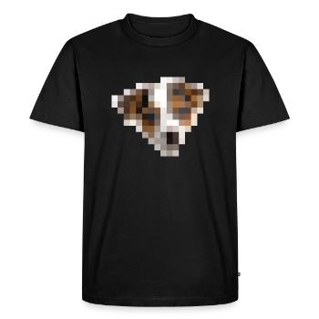 Jack Russell Terrier - 16x16 pixels - vue depuis - T-shirt Premium bio Homme - noir - Devant - Nico (187cm)