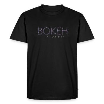 Photography Lover bokeh art design - Men's Premium Organic T-Shirt - black - Front - Nico (187cm)