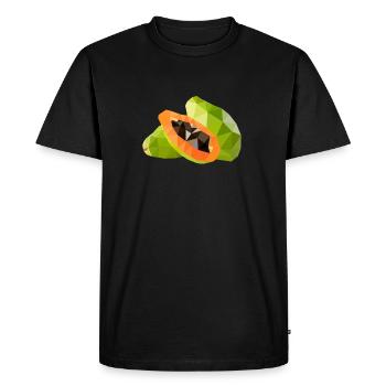 Papaye low poly - T-shirt Premium bio Homme - noir - Devant - Nico (187cm)