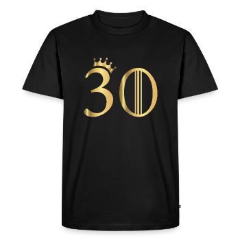 30 ans - T-shirt Premium bio Homme - noir - Devant - Nico (187cm)