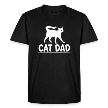 Cat Dad Father's Day Best Cat Dad Ever - Men's Premium Organic T-Shirt - black - Front - Nico (187cm)
