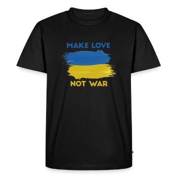 Faites de l’amour et non de la paix de guerre pour l’Ukraine - T-shirt Premium bio Homme - noir - Devant - Nico (187cm)