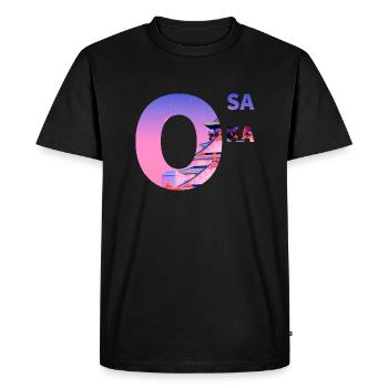 Osaka - T-shirt Premium bio Homme - noir - Devant - Nico (187cm)