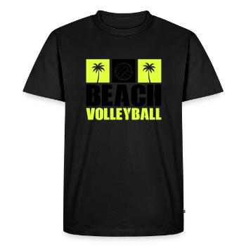 Beach-volley - T-shirt Premium bio Homme - noir - Devant - Nico (187cm)