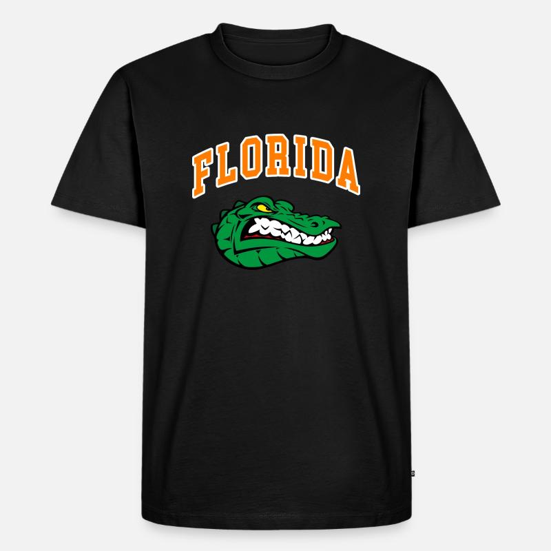 florida alligator - Männer Premium Bio T-Shirt - Schwarz