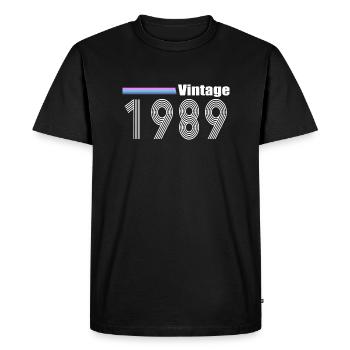1989 - T-shirt Premium bio Homme - noir - Devant - Nico (187cm)