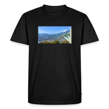 Grenoble - T-shirt Premium bio Homme - noir - Devant - Nico (187cm)