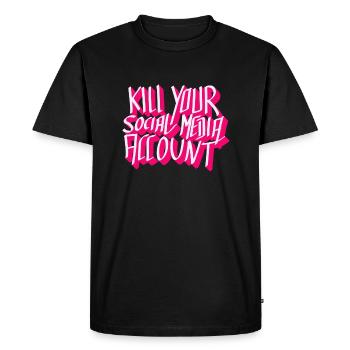 Les médias sociaux sont nuls - T-shirt Premium bio Homme - noir - Devant - Nico (187cm)