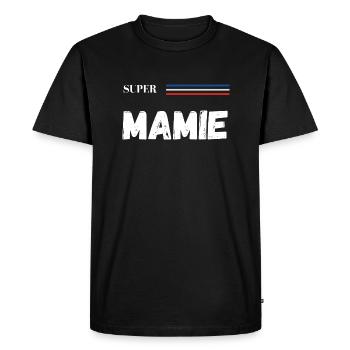 super mamie - t-shirt assorti - T-shirt Premium bio Homme - noir - Devant - Nico (187cm)
