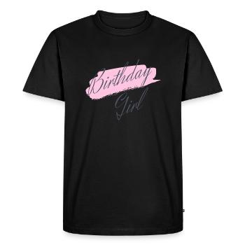 Birthday Girl - Men's Premium Organic T-Shirt - black - Front - Nico (187cm)