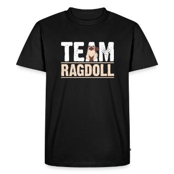 Ragdoll Cat Cat - Men's Premium Organic T-Shirt - black - Front - Nico (187cm)