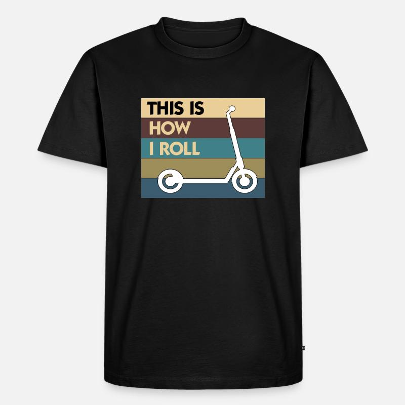 E-Scooter Roller Scooter - Men's Premium Organic T-Shirt - black