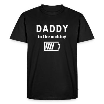 Fête des pères. Première fête des pères - T-shirt Premium bio Homme - noir - Devant - Nico (187cm)