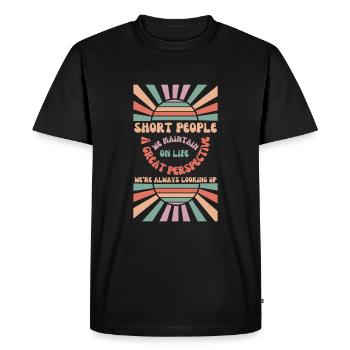 Petites personnes - T-shirt Premium bio Homme - noir - Devant - Nico (187cm)