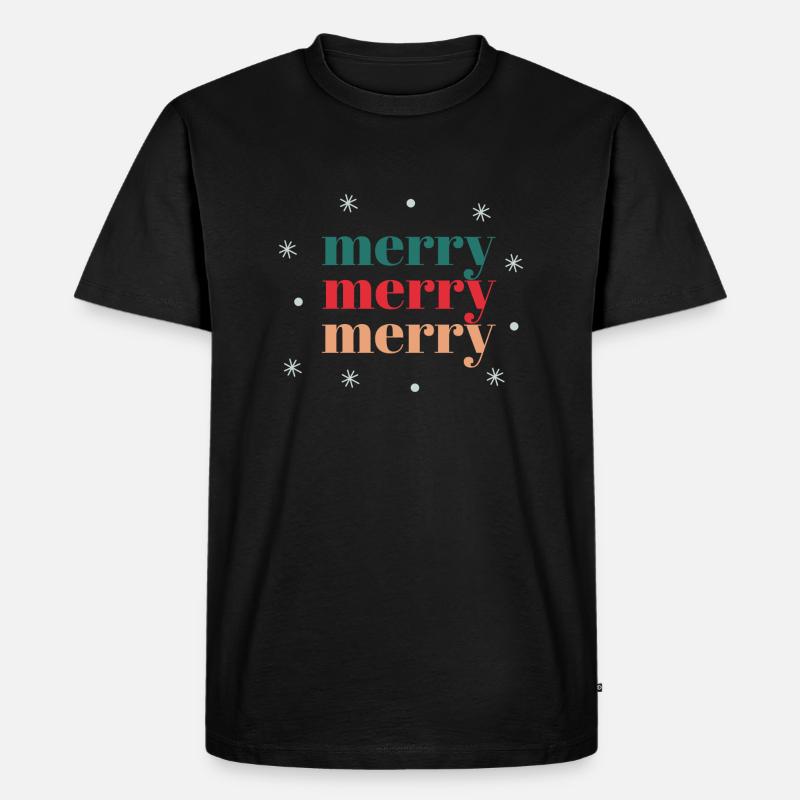 Weihnachten - Männer Premium Bio T-Shirt - Schwarz