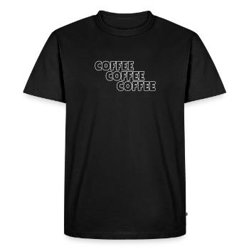 Coffee coffee coffee - Men's Premium Organic T-Shirt - black - Front - Nico (187cm)