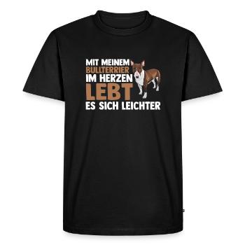 Chien Bull Terrier - T-shirt Premium bio Homme - noir - Devant - Nico (187cm)
