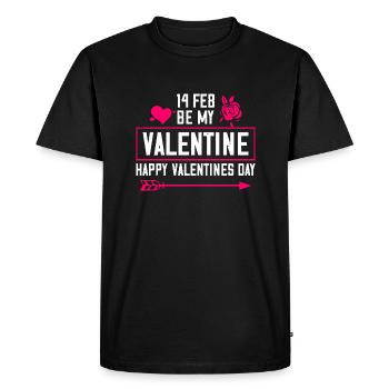 Joyeuse Saint-Valentin - T-shirt Premium bio Homme - noir - Devant - Nico (187cm)
