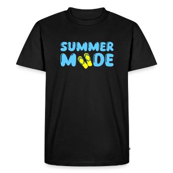 Mode été - T-shirt Premium bio Homme - noir - Devant - Nico (187cm)