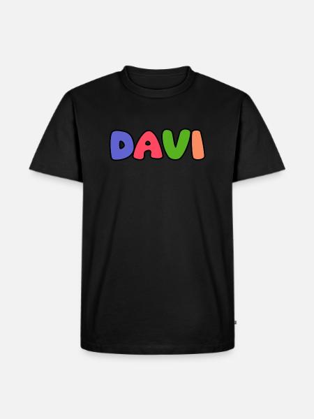 Name - Davi - Men's Premium Organic T-Shirt - black