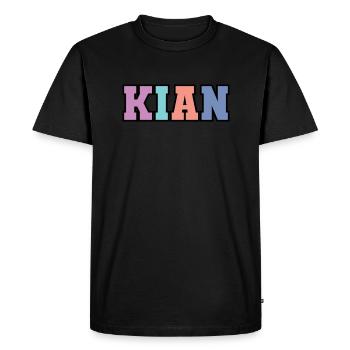 Name - Kian - Men's Premium Organic T-Shirt - black - Front - Nico (187cm)