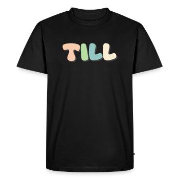 Name - Till - Men's Premium Organic T-Shirt - black - Front - Nico (187cm)