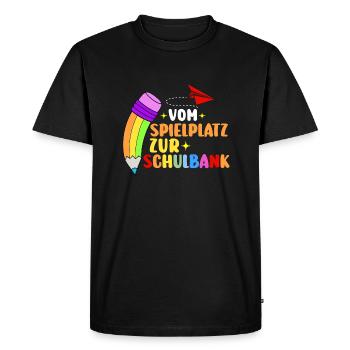 Jeunes quittant les garderies pour la rentrée scolaire Inscription des enfants à l’école - T-shirt Premium bio Homme - noir - Devant - Nico (187cm)