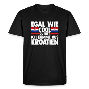 Croate Croate Croatie - T-shirt Premium bio Homme - noir - Devant - Nico (187cm)