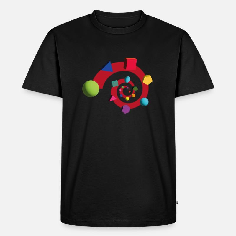 Spirale - Männer Premium Bio T-Shirt - Schwarz
