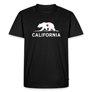 Fierté de l’État de l’ours de Californie - T-shirt Premium bio Homme - noir - Devant - Nico (187cm)