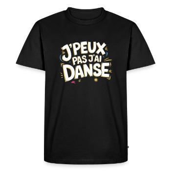 J'peux pas j'ai danse - T-shirt Premium bio Homme - noir - Devant - Nico (187cm)