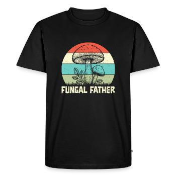 Mushroom Foraging Hunter Fungal Father Morel - Men's Premium Organic T-Shirt - black - Front - Nico (187cm)
