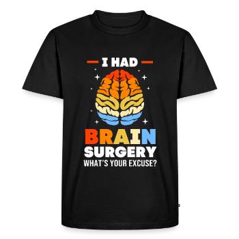 Aneurysm Brain - Men's Premium Organic T-Shirt - black - Front - Nico (187cm)