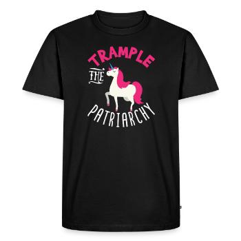 Trample The Patriarchy Unicorn Power - Men's Premium Organic T-Shirt - black - Front - Nico (187cm)