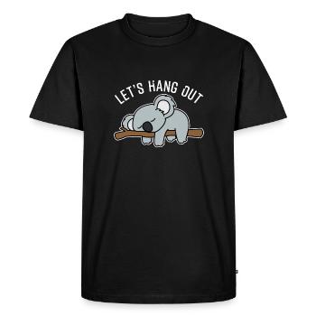 Cute Koala Let's Hang Out Koala Gift - Men's Premium Organic T-Shirt - black - Front - Nico (187cm)